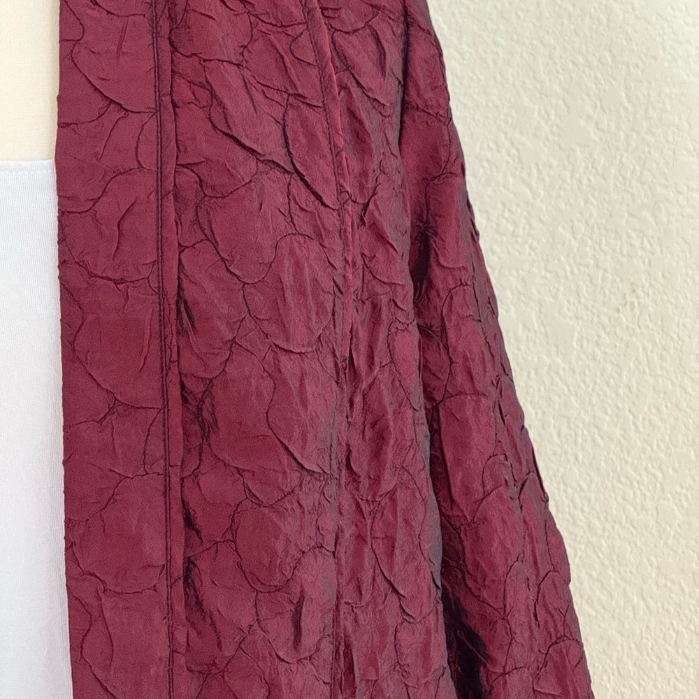 Chico's Deep Burgundy Textured Blazer Size 16 (Chico’s size 3) - Picture 2 of 16